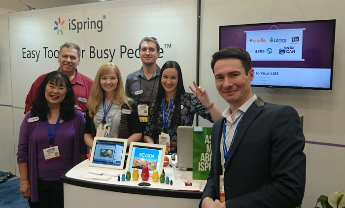 iSpring Team at the Learning Solutions expo